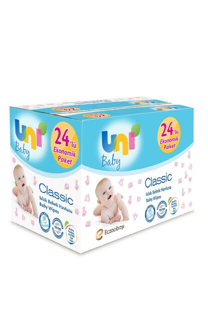 Uni Baby Classic 56 Yaprak 24 Paket Islak Mendil 