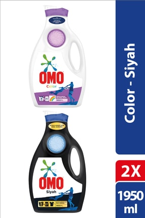 Omo Sıvı Çamaşır Deterjanı Color 1950 ml + Omo Black 1950 ml