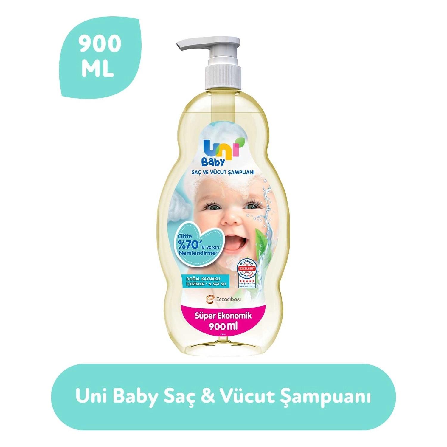 Uni Baby Saç ve Vücut Şampuan 900 ml
