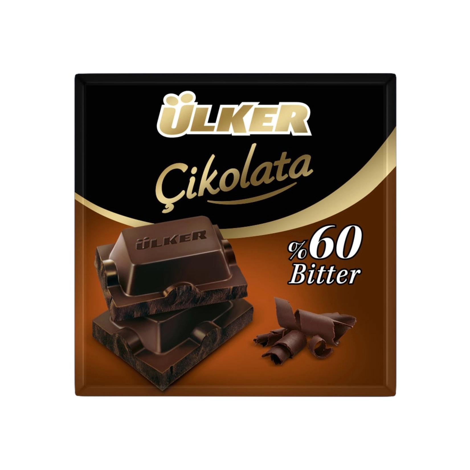 Ülker Bitter Kare Çikolata %60 Kakaolu 60 G