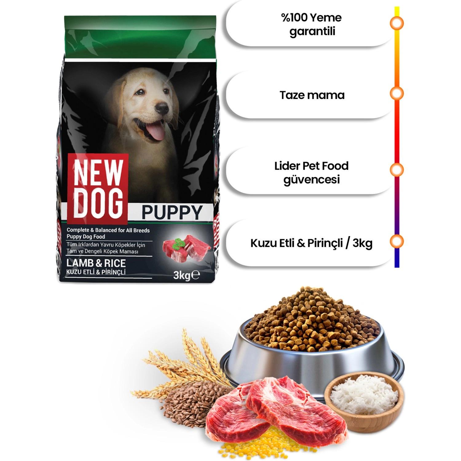 New Dog Kuzu Etli&Pirinçli Yavru Köpek Maması 3 kg