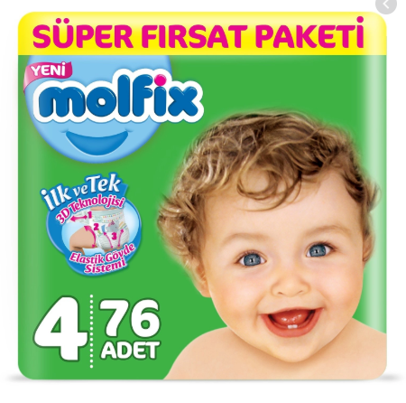 Molfix Süper Fırsat Paketi 4 No 7-14 Kg 76 Adet