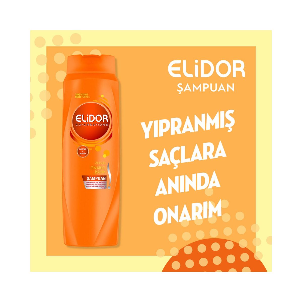 Elidor Anında Onarıcı Bakım Saç Bakım Şampuanı 650 ml 4'lü Fırsat paketi